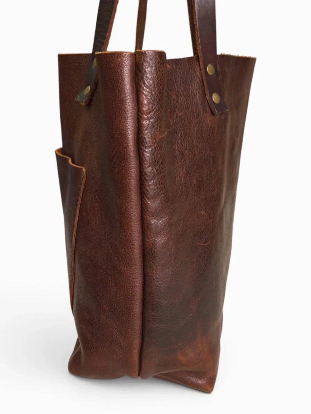 Portland Leather Goods Brown Leather Tote, Medium (12